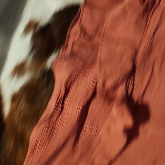 Women's Ruffled Lace Trim Top - Rust - Picture 4 of 8